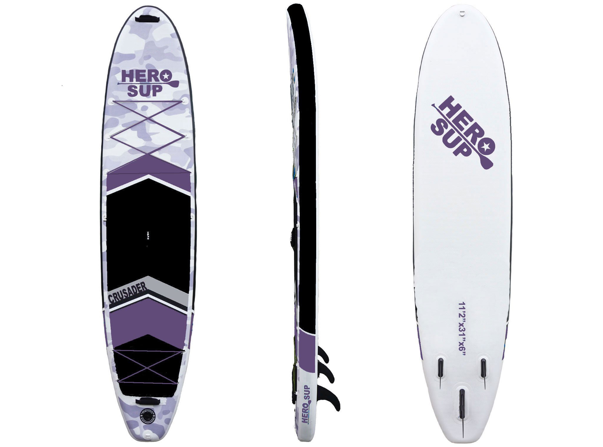 Hero SUP Crusader 11'2" All-Around Inflatable Stand-Up Paddle Board