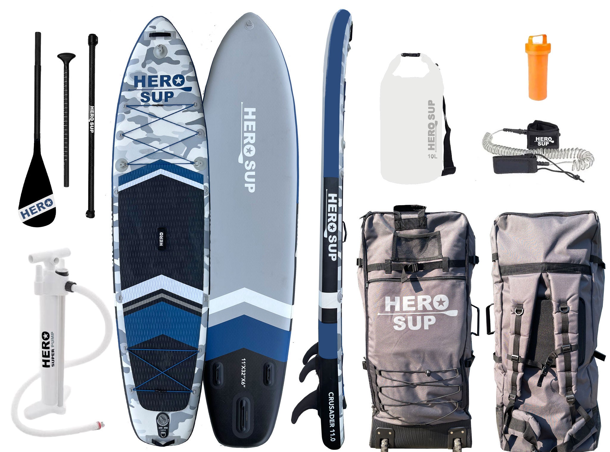Hero SUP All-Around 11' Crusader Inflatable Paddle Board