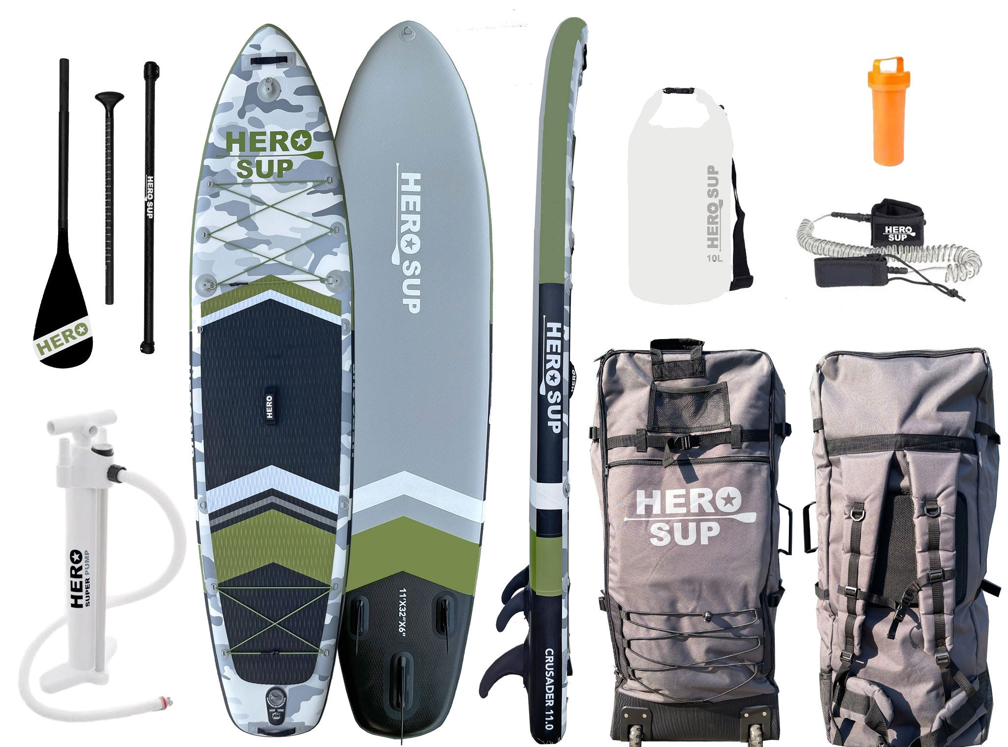 Hero SUP All-Around 11' Crusader Inflatable Paddle Board