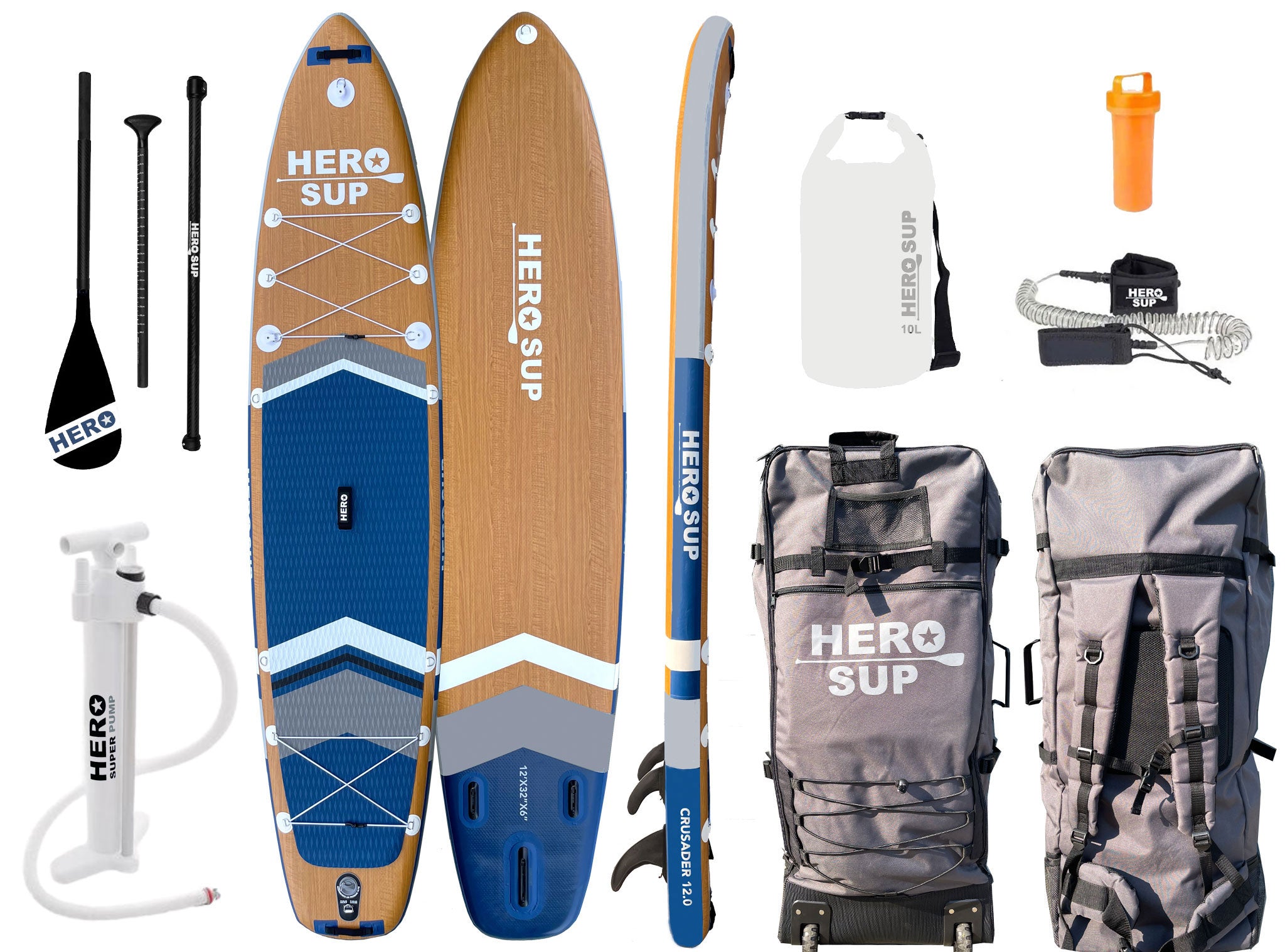 Hero SUP All-Around 11' Crusader Inflatable Paddle Board