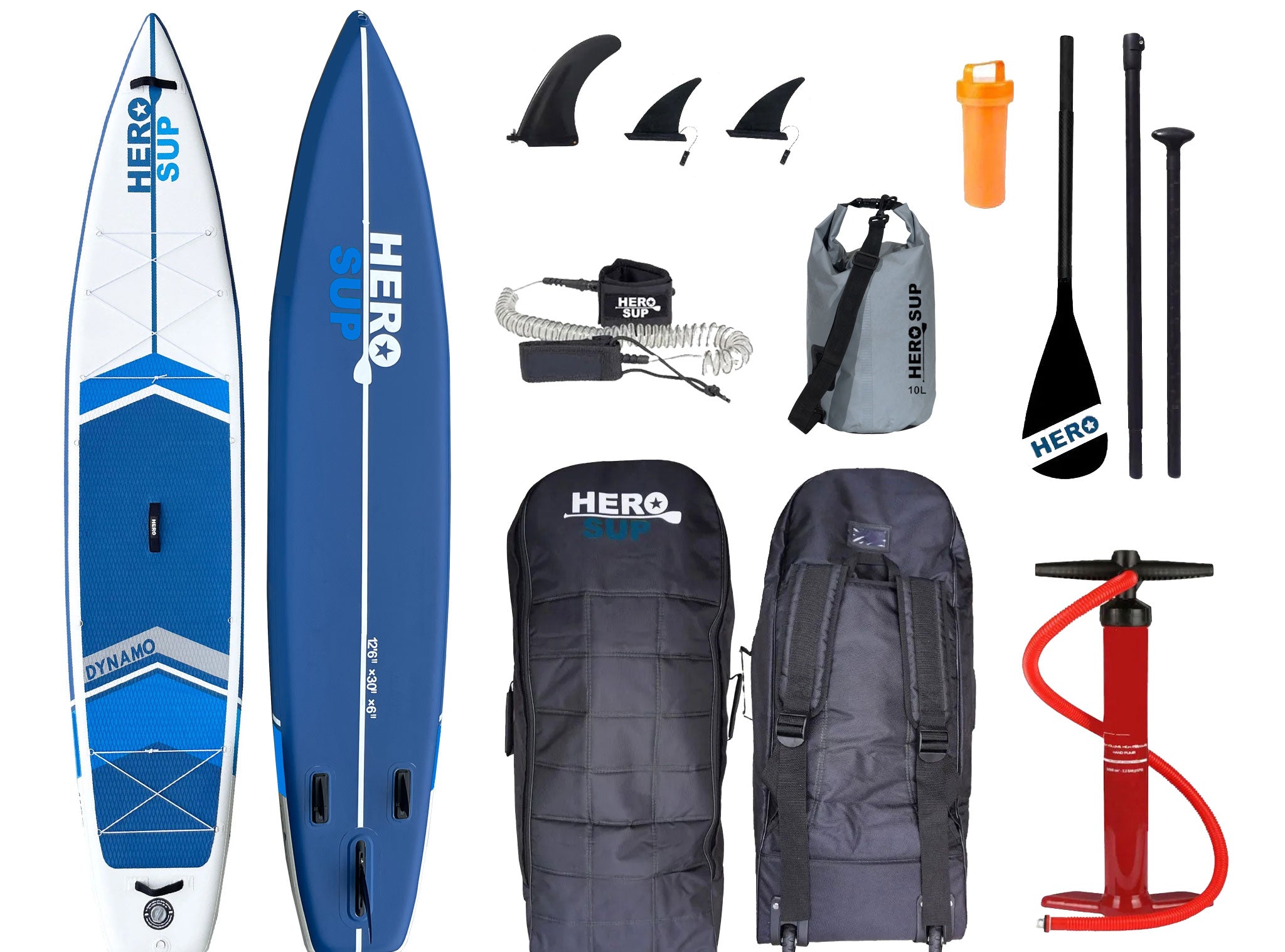 Hero SUP 12'6" Dynamo Touring Inflatable Stand-Up Paddle Board