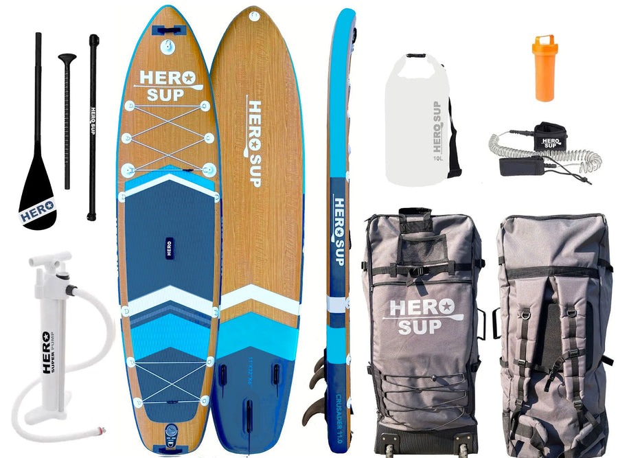 Hero SUP Premium Hybrid Crusader Inflatable Paddle Board